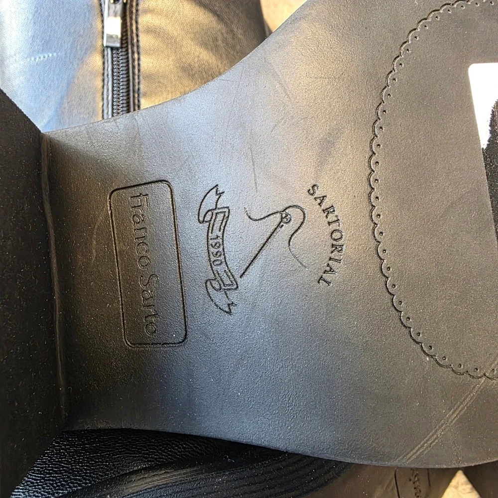 Franco Sarto Kelly Black Over The Knee Flat‎ Heel Boots Size 6 Sophisticated NEW